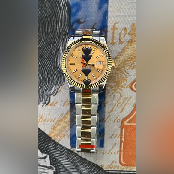 @luxury Other - Men’s Luxury Style Automatic Stainless Steel Watch Gold Dial 41mm